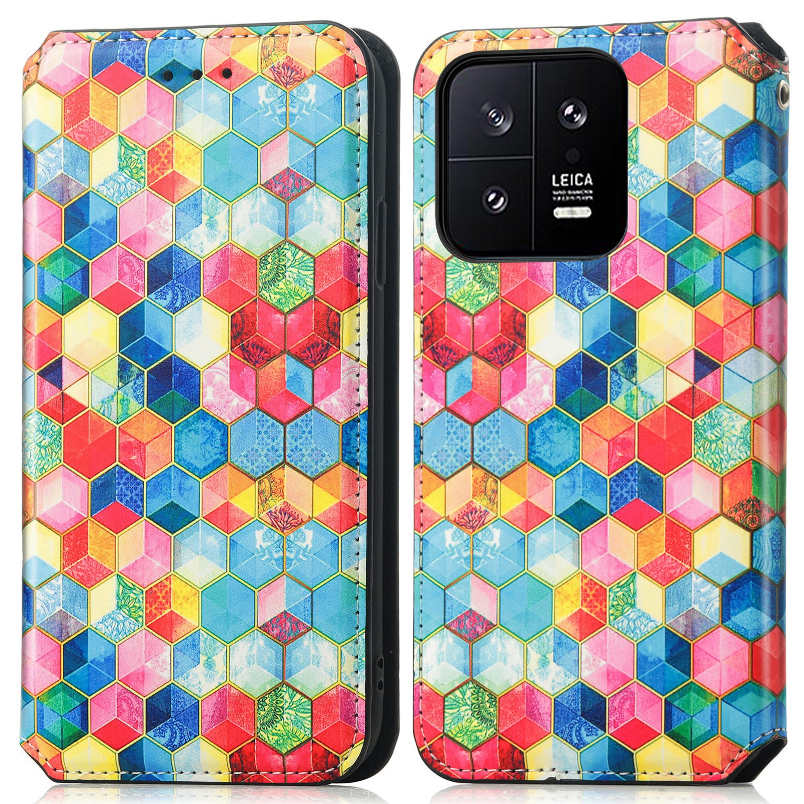 CASENEO 001 Series Pattern Printing Phone Case for Xiaomi 13 5G PU Leather Stand Magnetic Absorption RFID Blocking Cover with Wallet CASENEO 001 Series Pattern Printing Phone Case for Xiaomi 13 5G PU Leather Stand Magnetic Absorption RFID Blocking Cover with Wallet